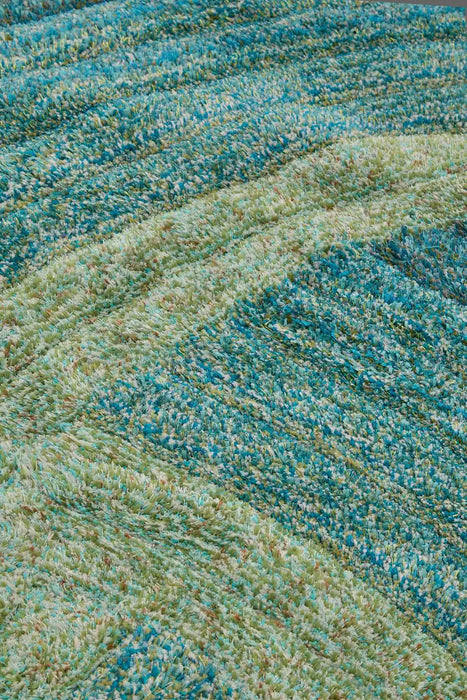 Rug Style 3d ultimate shaggy stella blue Blue Living Room Geometric Rug.