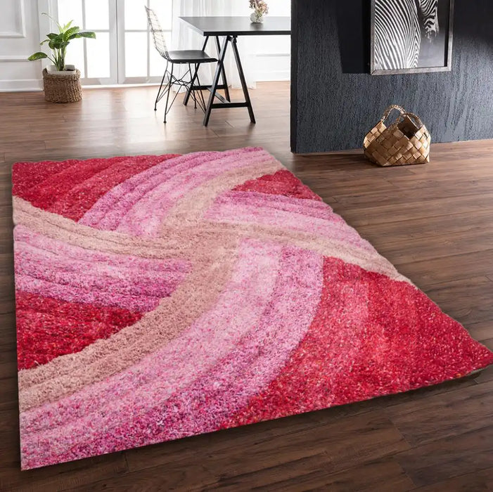 3D Ultimate Shaggy STELLA PINK Pink Rug — RugsDirect Online