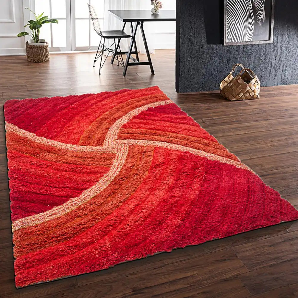 3D Ultimate Shaggy STELLA TERRACOTTA Orange Rug — RugsDirect Online