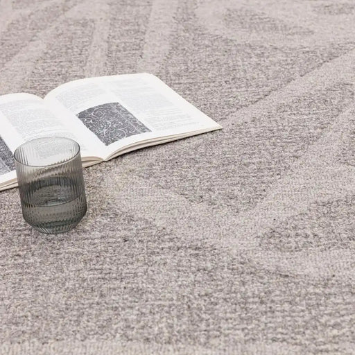 Asiatic loxley stone Grey Living Room Wool Rug.