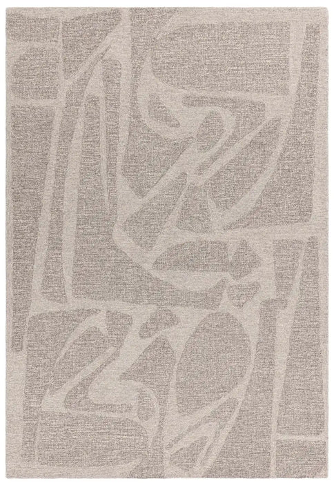 Asiatic loxley stone Grey Living Room Wool Rug.