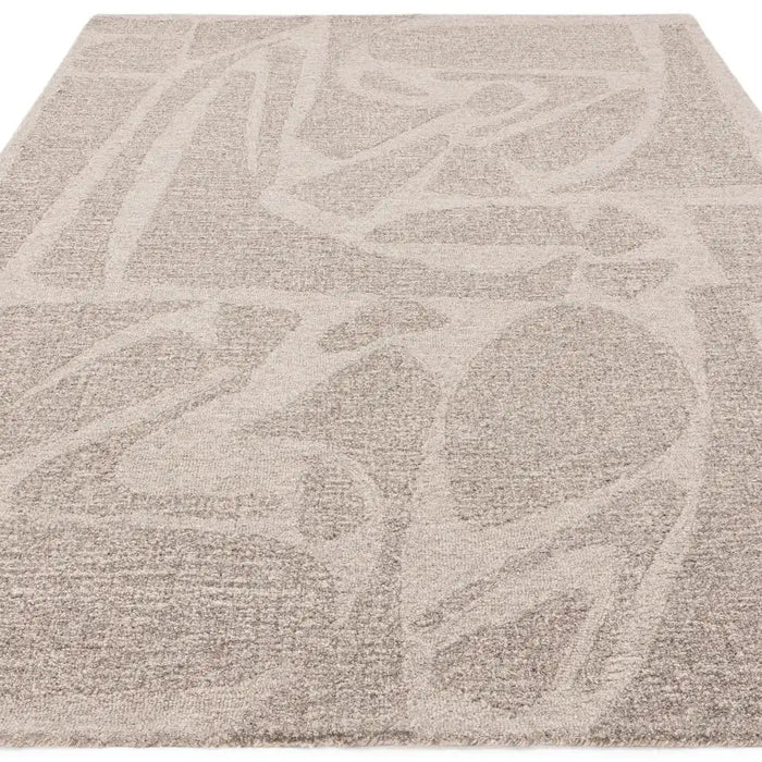 Asiatic loxley stone Grey Living Room Wool Rug.