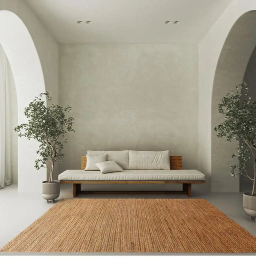 Asiatic oakley straw Brown, Beige Living Room Natural Fibre Rug.