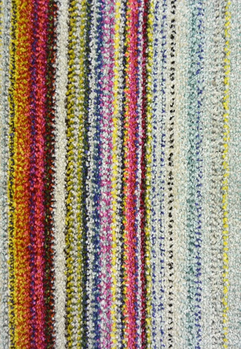 Homemaker villa stripe Multicoloured Living Room Geometric Rug.