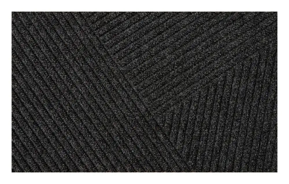 Turtle Mat dune sculpted scraper stripes dark grey Grey Outdoor  Geometric Rug.