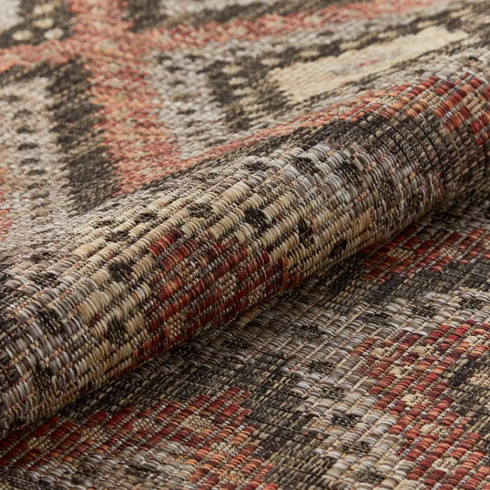Concept Looms sumac indoor outdoor sum101 brown rust Brown, Orange Living Room Washable Rug.