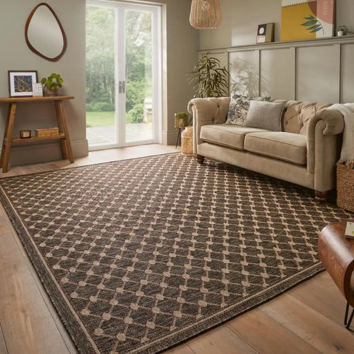 Concept Looms sumac indoor outdoor sum105 brown Brown Living Room Washable Rug.
