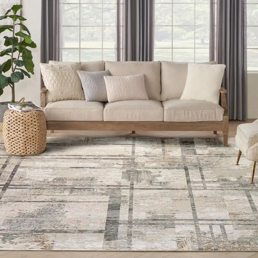 Nourison sustainable trends sut02 ivory multicolour Ivory Living Room  Rug.