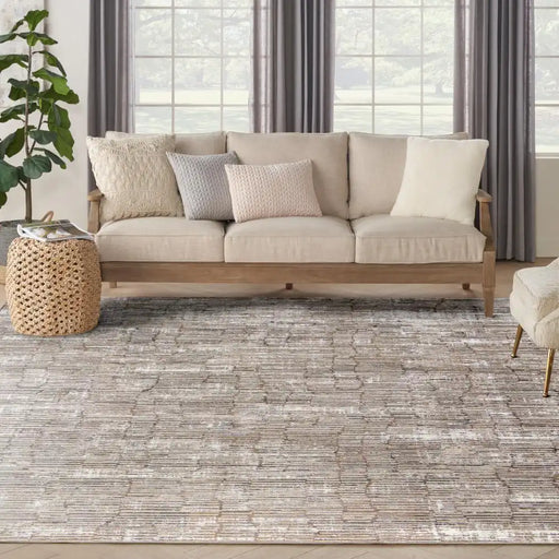 Nourison sustainable trends sut06 ivory mocha Brown, Beige, Ivory Living Room  Rug.