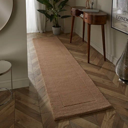 Esselle mayfair esme taupe Brown Living Room Wool Rug.