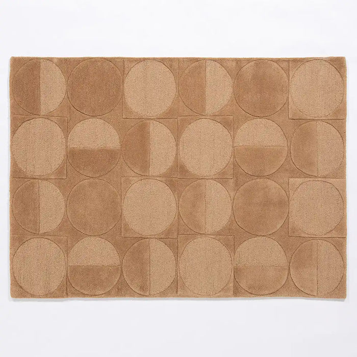 Esselle mayfair arabella taupe Brown, Beige Living Room Wool Rug.