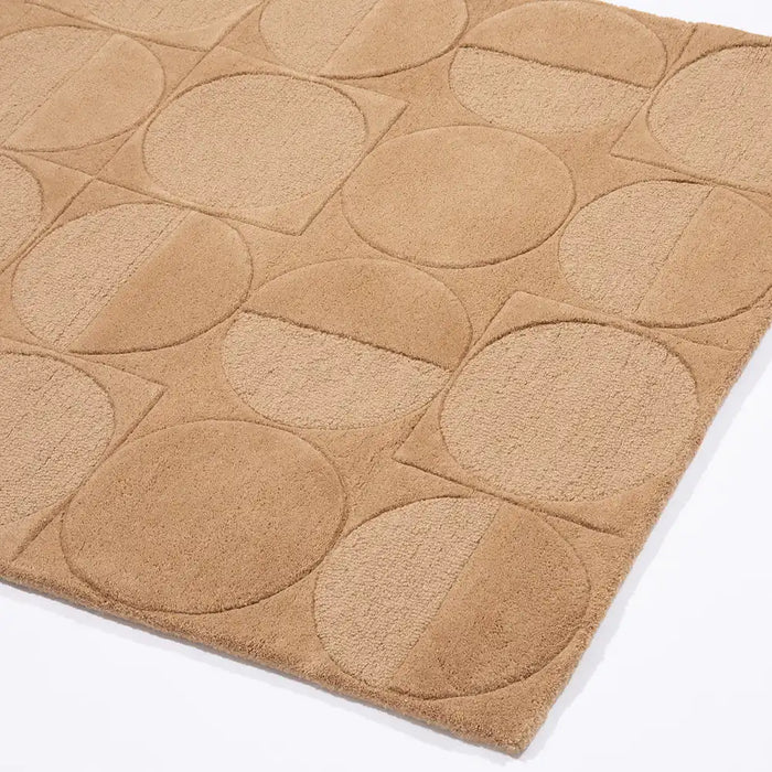 Esselle mayfair arabella taupe Brown, Beige Living Room Wool Rug.
