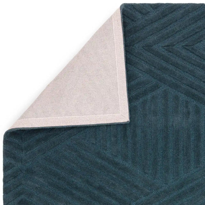 Asiatic hague teal Blue, Green, Teal Living Room Wool Rug.