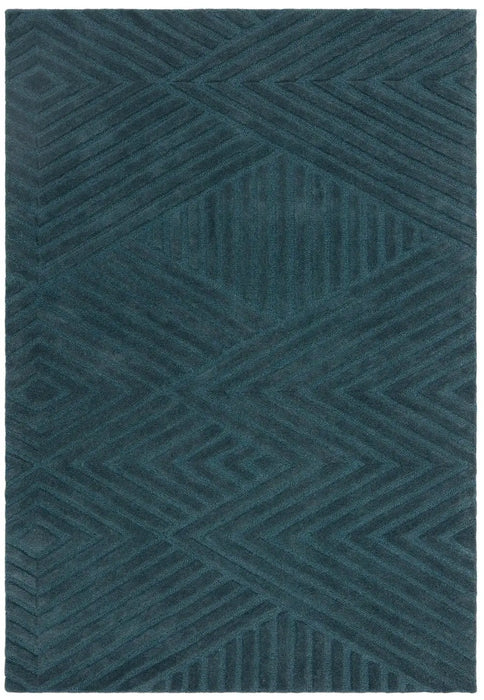 Asiatic hague teal Blue, Green, Teal Living Room Wool Rug.