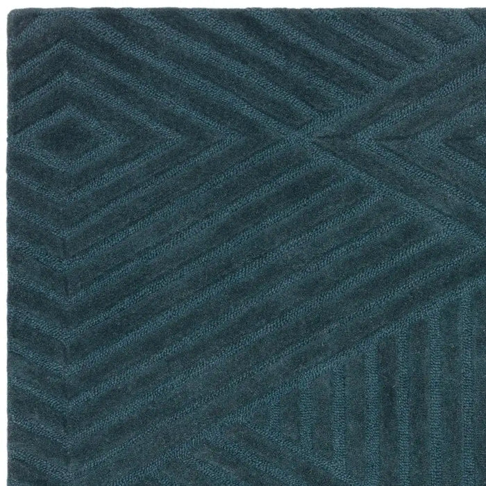 Asiatic hague teal Blue, Green, Teal Living Room Wool Rug.