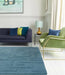 Asiatic maze asiatic teal Blue, Teal Living Room Wool Rug.
