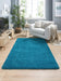 My Mats buddy teal Blue, Teal Living Room Shaggy Rug.