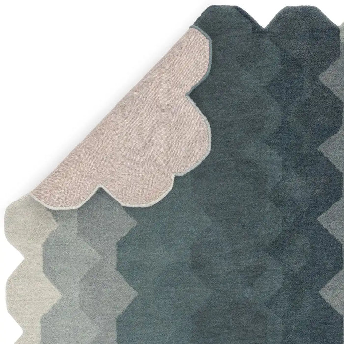 Asiatic hive teal teal Teal, Cream Living Room Natural Fibre Rug.