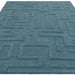 Asiatic maze asiatic teal Blue, Teal Living Room Wool Rug.