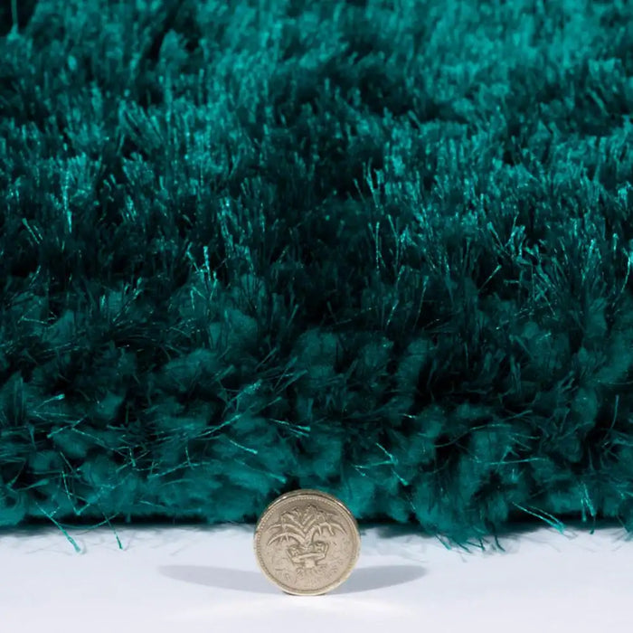 Esselle sophia shaggy teal Green, Teal Living Room Shaggy Rug.