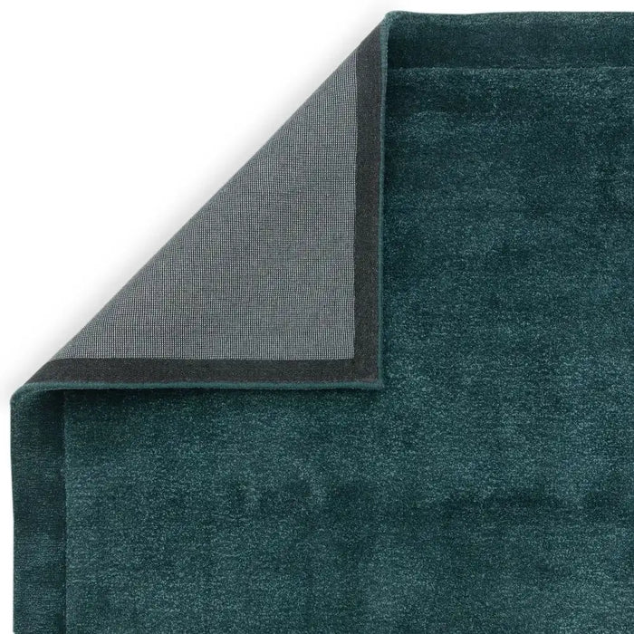 Asiatic rise teal Green, Teal Living Room Wool Rug.