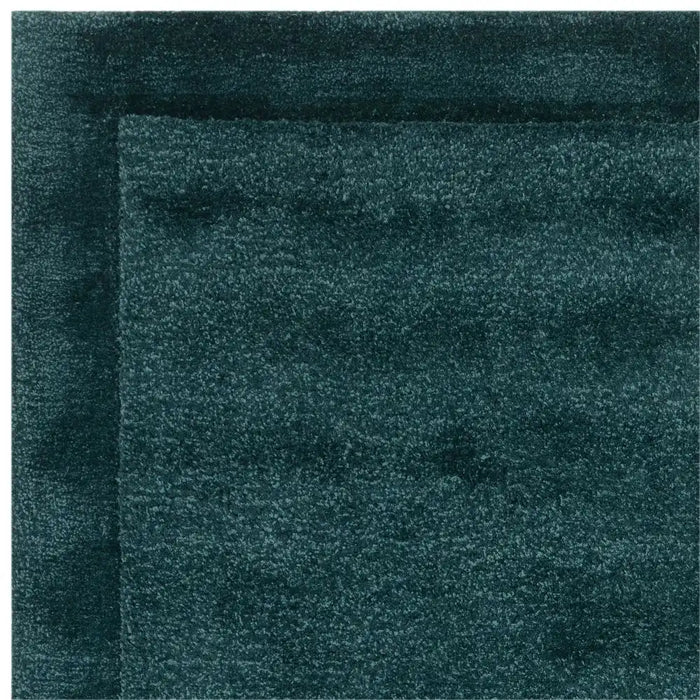 Asiatic rise teal Green, Teal Living Room Wool Rug.