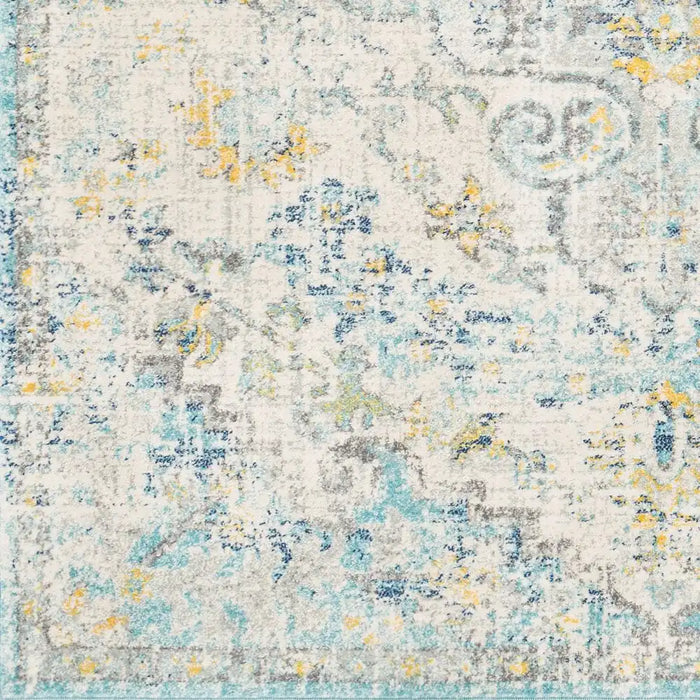Surya hap telma 1065 grey Blue, Yellow Living Room Moroccan Rug.
