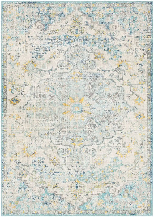 Surya hap telma 1065 grey Blue, Yellow Living Room Moroccan Rug.