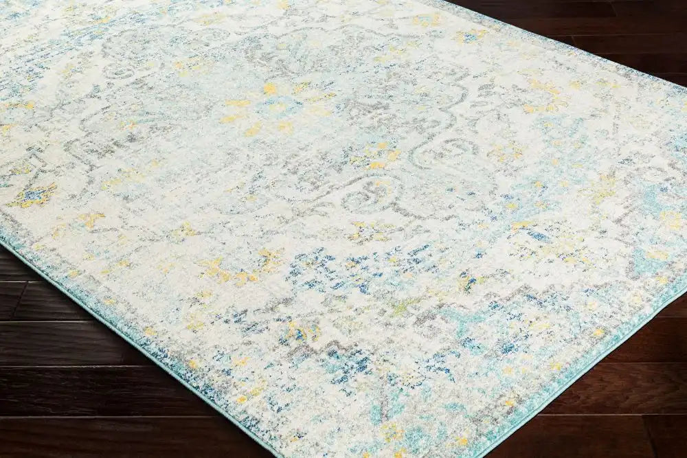 Surya hap telma 1065 grey Blue, Yellow Living Room Moroccan Rug.