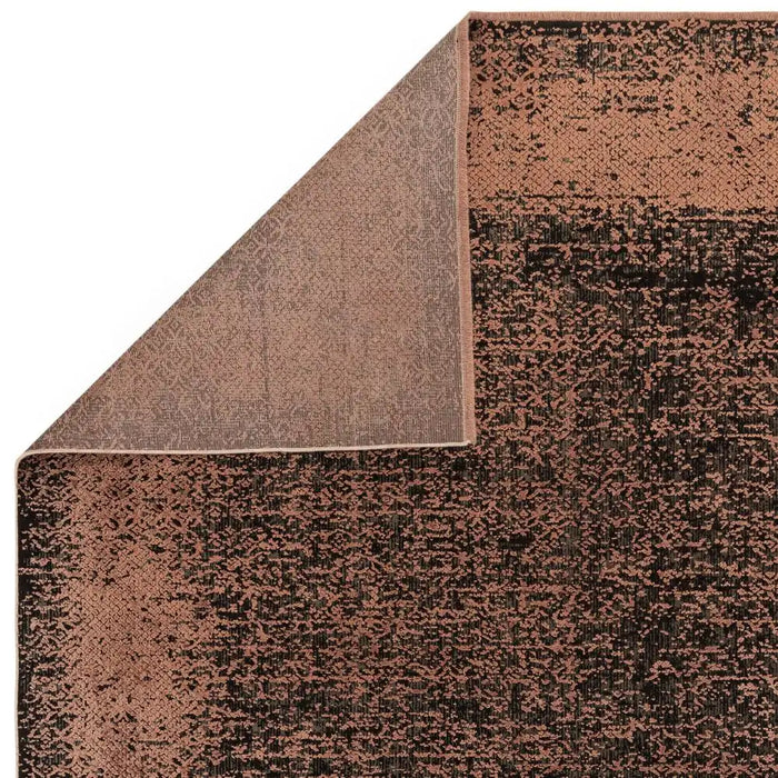Asiatic elodie terracotta black Black, Orange Living Room  Rug.