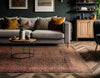 Asiatic elodie terracotta black Black, Orange Living Room  Rug.