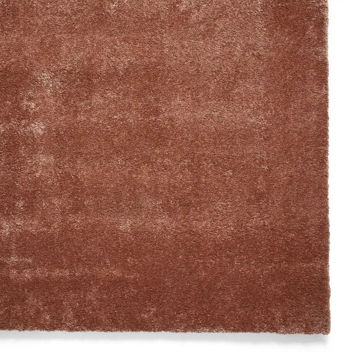 Think Rugs cove terracotta Orange Living Room Shaggy Rug.