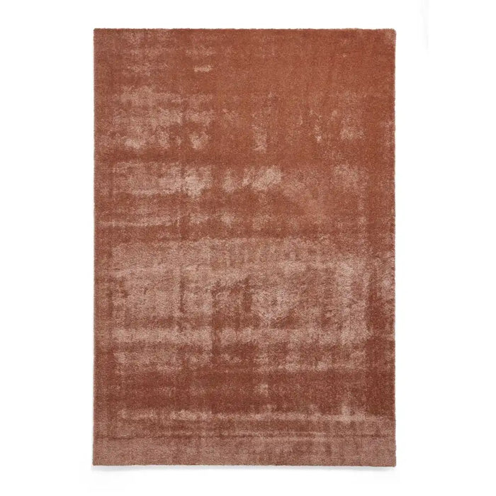 Think Rugs cove terracotta Orange Living Room Shaggy Rug.
