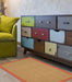 Likewise Matting herringbone coir terracotta Beige Living Room  Rug.