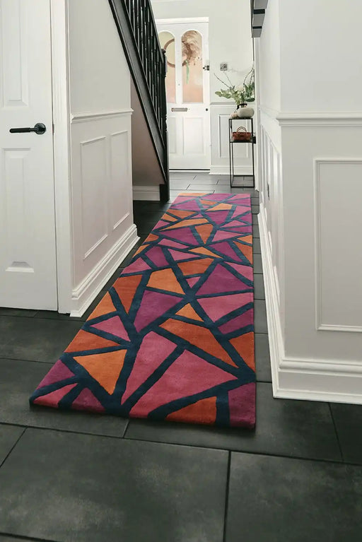 Woven Edge woven edge runners tilt c3a pink Pink Living Room Wool Rug.