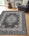 Homemaker maestro traditional grey Grey Living Room  Rug.