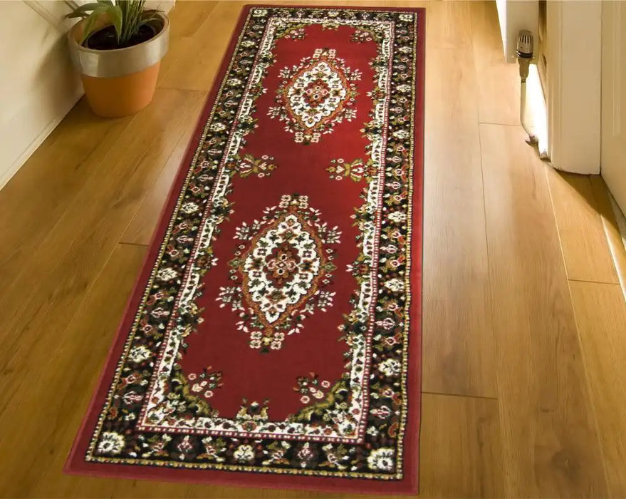 Homemaker maestro traditional red Red Living Room  Rug.