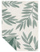 Likewise Matting duo weave indoor outdoor trailing leaves green Green, Ivory Outdoor  Flat Weave Rug.