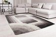 Rug Style 3d ultimate shaggy trellis grey Grey Living Room Geometric Rug.