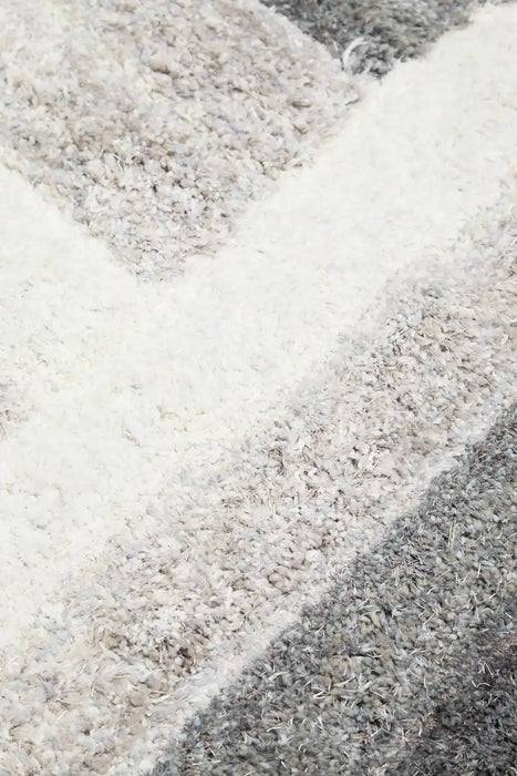 Rug Style 3d ultimate shaggy trellis grey Grey Living Room Geometric Rug.