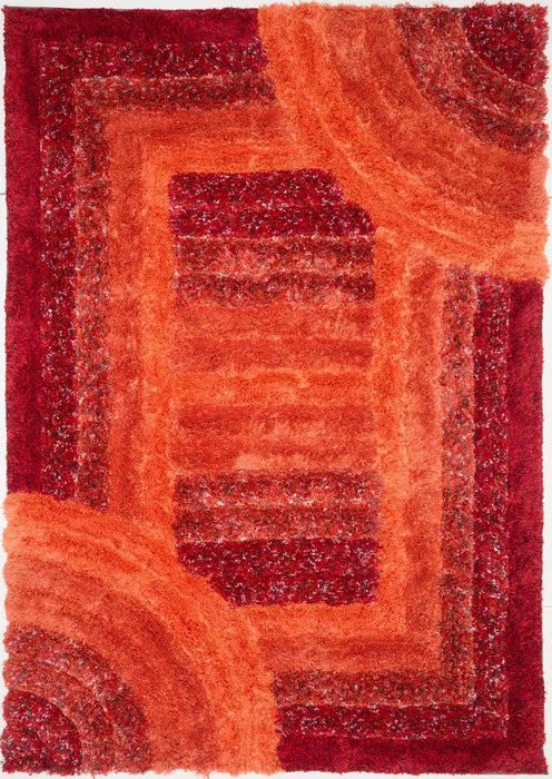 3D Ultimate Shaggy TRELLIS RED Red Rug — RugsDirect Online