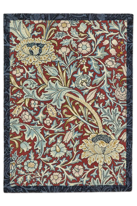 Morris & Co morris and co trent madder red webbs blue 127510 Multicoloured Living Room Wool Rug.