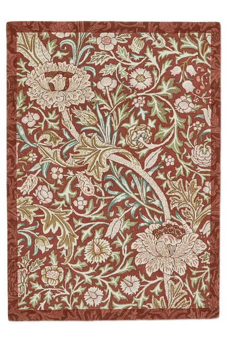 Morris & Co morris and co trent red house 127503 Red Living Room Wool Rug.