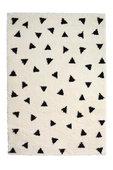 Homemaker snug melrose triangle mono Ivory Living Room Geometric Rug.