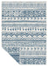 Likewise Matting duo weave indoor outdoor tribal ocean Blue Outdoor  Flat Weave Rug.