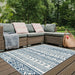 Likewise Matting duo weave indoor outdoor tribal ocean Blue Outdoor  Flat Weave Rug.