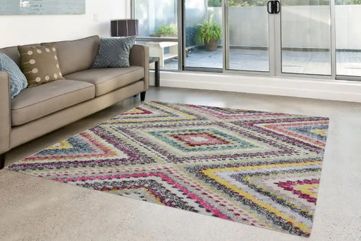 Homemaker villa tribal Multicoloured Living Room Geometric Rug.