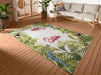 Hanse Home flair tropical birds Green, Multicoloured Living Room Floral Rug.