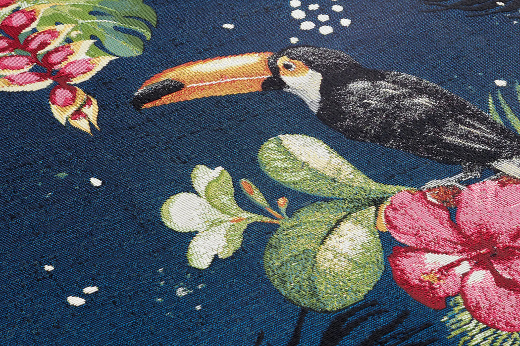 Hanse Home flair tropical dream blue Blue, Multicoloured Living Room Floral Rug.
