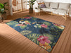 Hanse Home flair tropical dream blue Blue, Multicoloured Living Room Floral Rug.